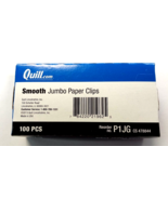 Quill Smooth Jumbo Paper Clips - 100/Box  P1JG CS 478844 -  1 3/4&quot; Silver - $8.19 CAD