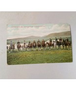 1911 Cowboy postcard &quot;Ranching in Canadian West Round Up Camp&quot;  horses - $5.48 CAD