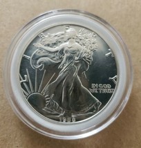 1988 American Silver Eagle 1 Troy oz.  .999 Fine Silver Dollar Coin Unci... - £97.21 GBP