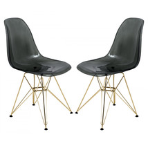 LeisureMod 32 x 18.40 x 17 in. Cresco Molded Eiffel Side Chair with Gold... - $3,600.60 MXN
