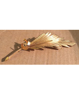 Vintage Mid Century 1960s 12K 12 Karat Gold Filled Figural Feather Leaf ... - £23.09 GBP