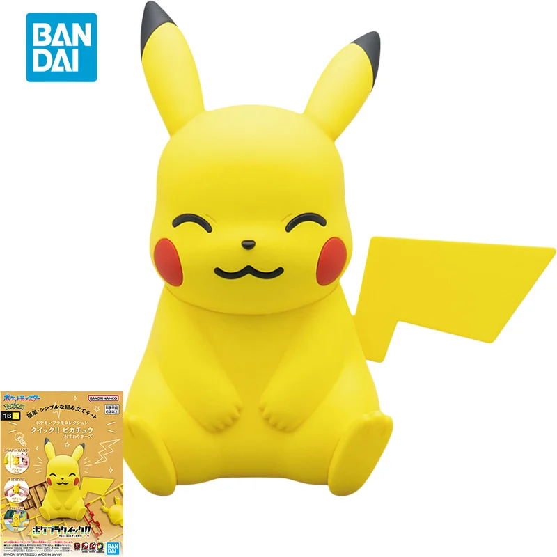 Bandai Genuine Pokemon Anime Figure PLAMO Pikachu Action Figure Collectible - £23.88 GBP