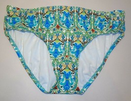 Alex Marie Size 12 Shirr Side Tunnel Pant Turkish Tile New Women&#39;s Bikini Bottom - £46.68 GBP