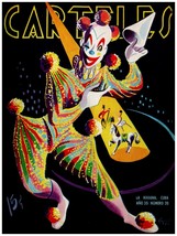 Decor Poster.Home interior design.Room wall print.Colorful Circus Clown art.6817 - $17.82+