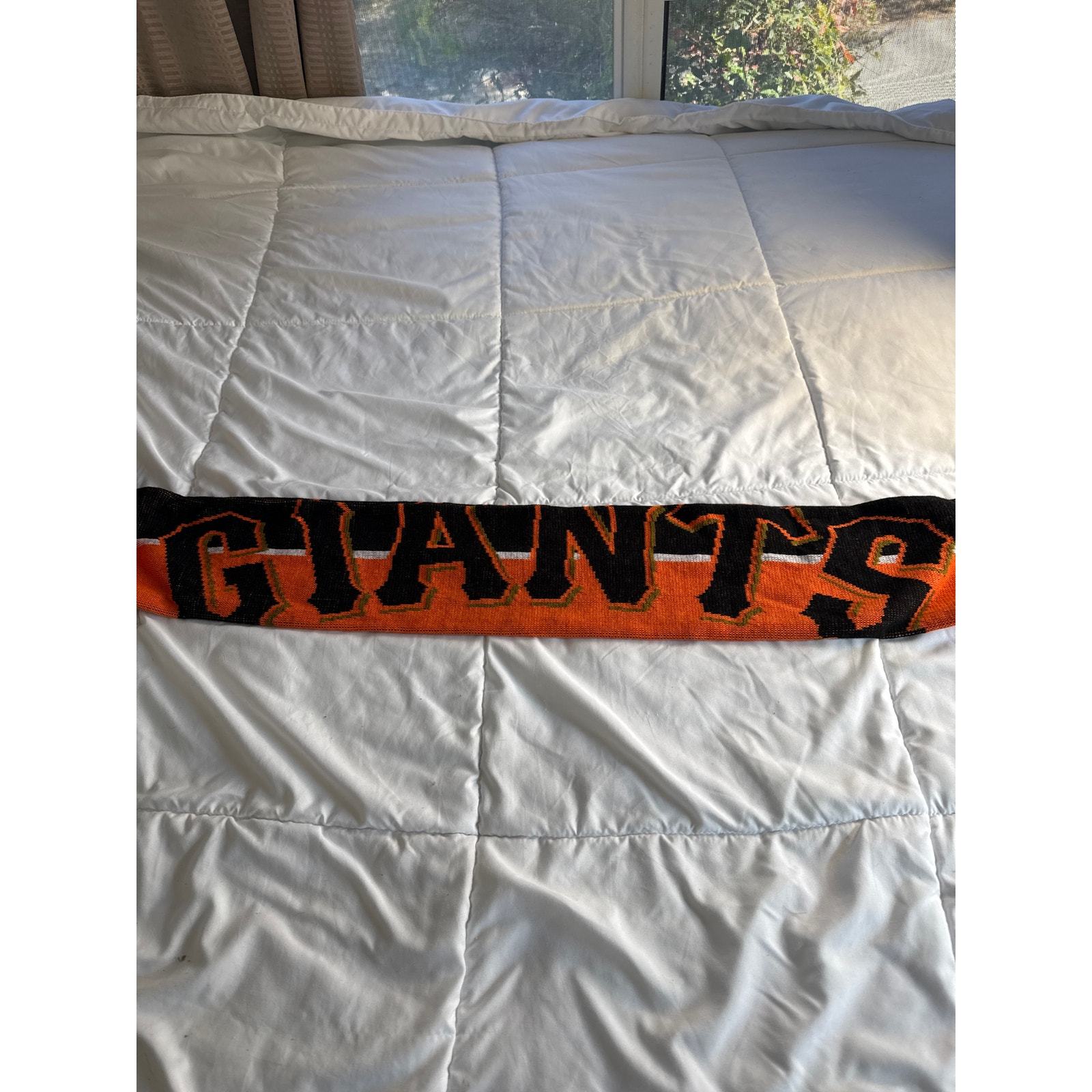 San Francisco Giants FOCO MLB Knit Scarf Orange Black Fringed 58" Genuine  Item image 4