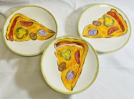 Kitchen Prep 201 Tabletops Unlimited Slice of Pizza Set of 3 Salad Plate... - £17.13 GBP