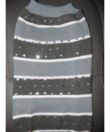 TOP PAW SEQUIN STRIPE DOG SWEATER SIZE L NEW - $22.50