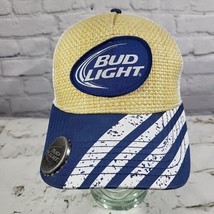 Bud Light Blue and Yellow SnapBack Hat Adjustable Ball Cap - £11.66 GBP