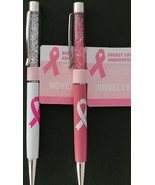 Breast Cancer Awareness Pens Glitter Top 1mm Black Ink SELECT: Pen Type - £2.80 GBP