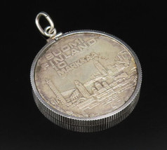 925 Sterling Silver - Vintage Double Sided Suomi Finland Coin Pendant - PT21653 - £106.27 GBP