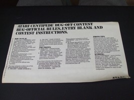Vintage Atari Centipede Bug-Off Contest Form - £6.88 GBP