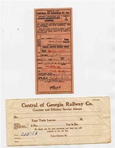 Central of Georgia Railroad Ticket Jacket / Envelope and Ticket 1951 - £22.10 GBP