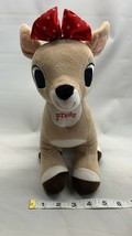 Rudolph The Red Nosed Reindeer Plush Musical 12&quot; Stuffed Animal Used Clean - £14.61 GBP