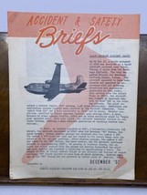 US Air Force Accident &amp; Safety Briefs 1957 Publication Plane Crash Photo... - £38.87 GBP