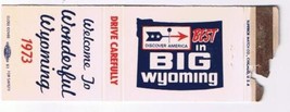 Matchbook Cover Discover America Best In Big Wyoming 1973 - $0.98