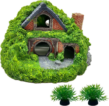 Aquarium Decoration Hobbit House Resin Betta Hideout Cave Reptile Hidin - $36.62