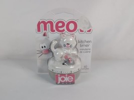 Joie Msc Meow Pink &amp; White Kitten Cat And Mouse Kitchen Timer 60 Minutes - £12.86 GBP