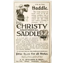 Spalding Christy Anatomical Bicycle Saddle 1897 Advertisement Victorian ADBN1A6 - £11.56 GBP