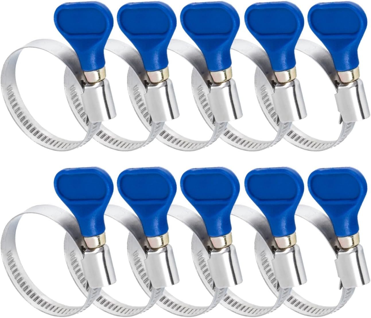 Powertec 70247-P2 1-1/2 Inch Stainless Steel Thumb Screw Clamps,, 10 Pack - $31.93