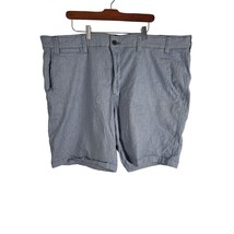 Foundry Comfort Stretch Shorts 48 Mens Blue White Pockets High Rise Bottoms - £15.63 GBP