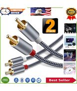 4ft Braided RCA Male to Male Stereo Cables - High-Performance Audio Conn... - $23.90 CAD