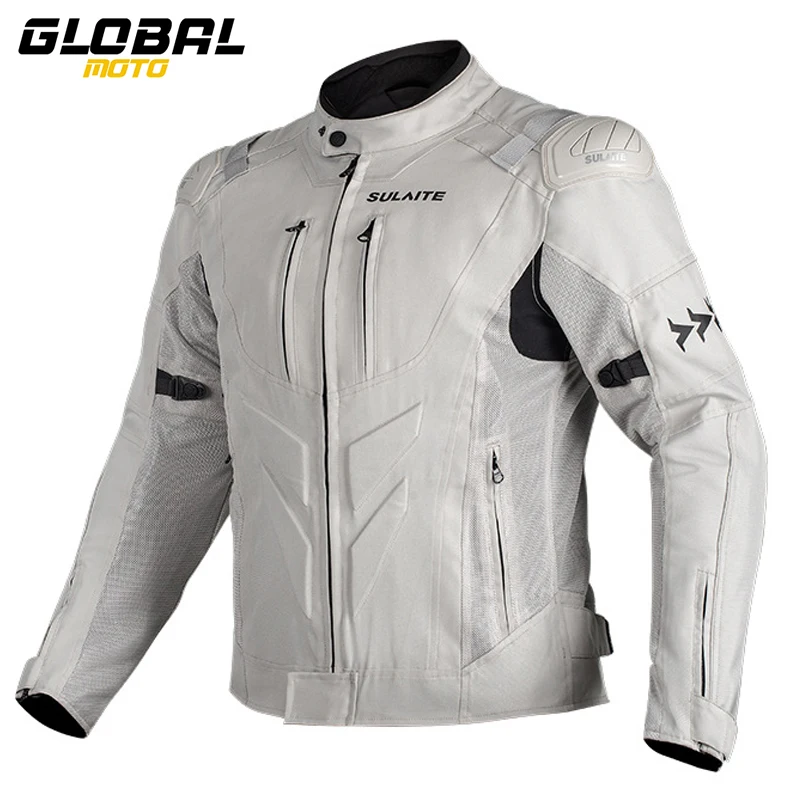 SULAITE Summer Breathable Motorcycle Jacket Road Racing Protective Cloth... - £115.12 GBP