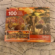 Melissa &amp; Doug African Safari Jumbo Jigsaw Floor Puzzle 100 Pieces Sealed - £7.58 GBP