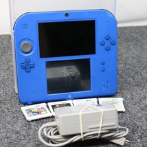 Nintendo 2ds Blue Console W/Charger And 4 Games Tested In Good Shape NO Stylus - £74.38 GBP