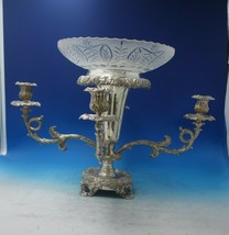 Victorian Silverplated Epergne circa 1890 with 4 Arms Grape Motif (#6195) - £2,960.53 GBP