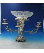 Victorian Silverplated Epergne circa 1890 with 4 Arms Grape Motif (#6195) - $5,272.76 CAD