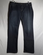 Natural Reflections Women&#39;s Dark Wash Denim Straight Leg Jeans Plus Size 18 Tall - £18.61 GBP