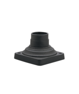 4 Pack Sea Gull Lighting Pedestal Mount Adapters - Black Aluminum - 6&quot;X6... - £33.60 GBP