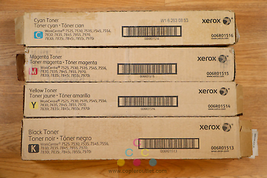 Open Genuine Xerox CMYK Toner Cartridge Set WorkCentre 7525 7530 7535 75... - $297.00