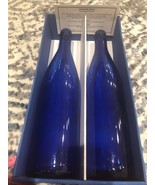 Cobalt Blue Glass Flat Bottom Bottle  Made In Germany Length12 Inches Bu... - $417.65 MXN
