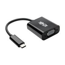 Tripp Lite USB C to VGA Adapter Converter 1080P M/F Black USB Type C, USB 3.1 Ge - £43.14 GBP