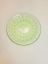 Vintage Hocking 1930s Green Block Optic Depression Glass 5.5&quot; Plate - £7.76 GBP