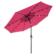 Trademark Innovations 7&#39; Solar LED Patio Umbrella (Pink) - £110.28 GBP