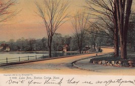 Newton Centre Massachusetts Ma~Lake AVENUE~1905 Rotograph Photo Postcard - £8.74 GBP