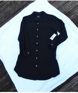 NWT USA Karen Kane Long Black Shirt/Dress-Slimming BD Tunic blouse Women... - €29,27 EUR