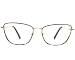 Longchamp Eyeglasses Frames LO2141 720 Black Gold Cat Eye Wire Rim 53-16... - $29.69