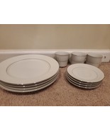 Southwicke Tea Cup + Plate Set 11 Pieces Porcelain China White/Floral Pa... - $77.94 CAD
