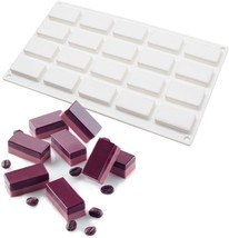 20 Cavity Rectangle Silicone Mold Soap Mold, Rectangle I_11.8 X6.8 X0.48 Inch - $38.99