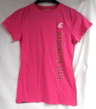Washington State Cougars Women&#39;s Crew Neck T-Shirt Pink  Jansport Size M - NEW - £10.22 GBP