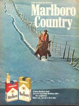 1965 Vintage Marlboro Cigarettes snow ad | POSTER 24 X 30 Inches - £18.78 GBP