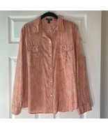 EUC LRL Lauren Jeans Co. Lightweight Adjustable Sleeves Shirt Women’s Si... - $32.38 CAD