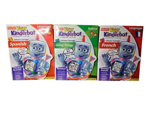 3 Fisher Price Kasey the Kinderbot Learning System Language/ Science cartridges  - £22.51 GBP