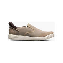 Nunn Bush KORE City Walk EZ Canvas Moc Toe Slip On Shoes Stone 85119-275 image 4
