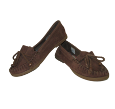 Rocket Dog Moccasin Loafer Shoes Womens Size 7 Brown Faux Suede Comfort - £11.60 GBP