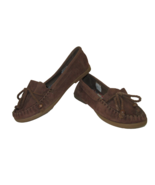 Rocket Dog Moccasin Loafer Shoes Womens Size 7 Brown Faux Suede Comfort - £11.72 GBP
