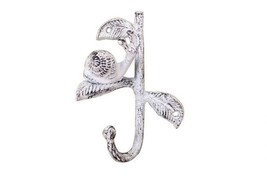 Whitewashed Cast Iron Decorative Snail Hook 6&quot;&quot; - $11.99